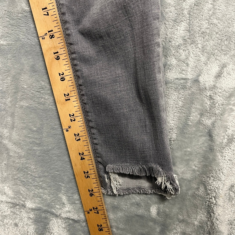 Express Jeans Women 2R Grey Distressed Performance Stretch Mid Rise Skinny - Picture 13 of 13